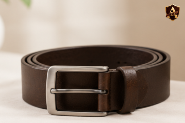 Men's Premium Brown Leather Dress and Casual Belt